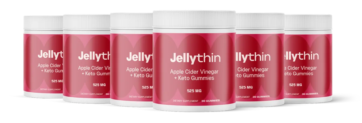JellyThin 6-bottle bundle, a 180-day supply of the JellyThin supplement