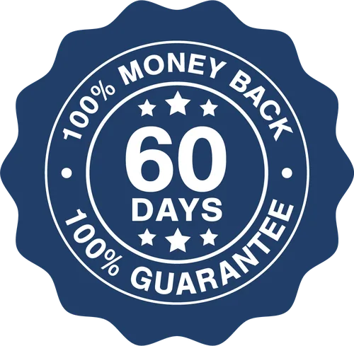 JellyThin 60-day 100% money-back guarantee badge